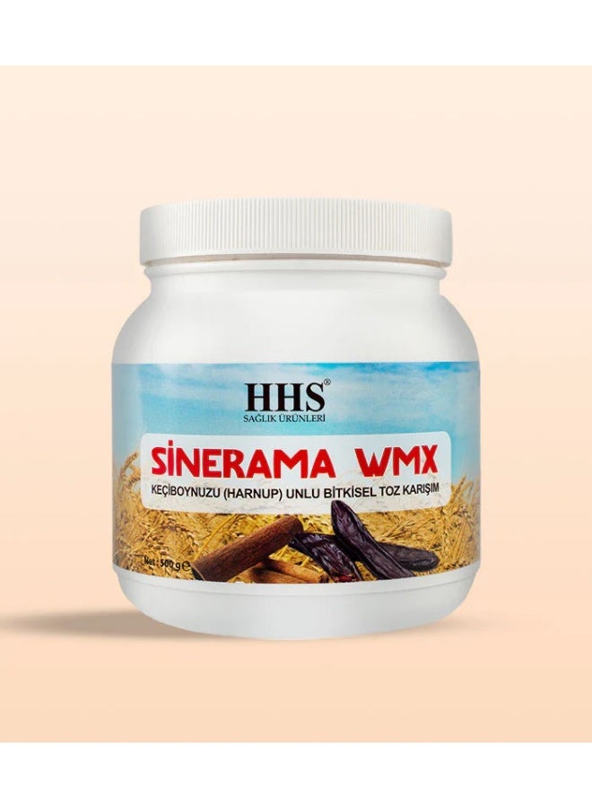 أتش أتش أس مسحوق مكمل غذائي عشبي من دقيق الخروب الطبيعي من HHS Sinerama WMX، 500 غرام - Image 1